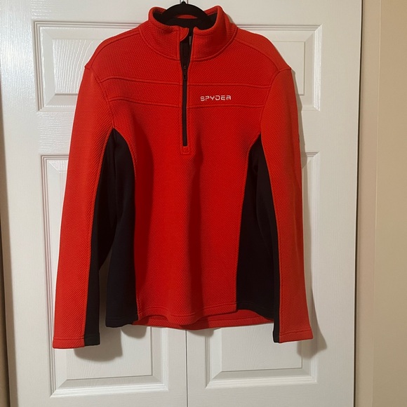Spyder Red and Black Fleece Jacket - Picture 1 of 3
